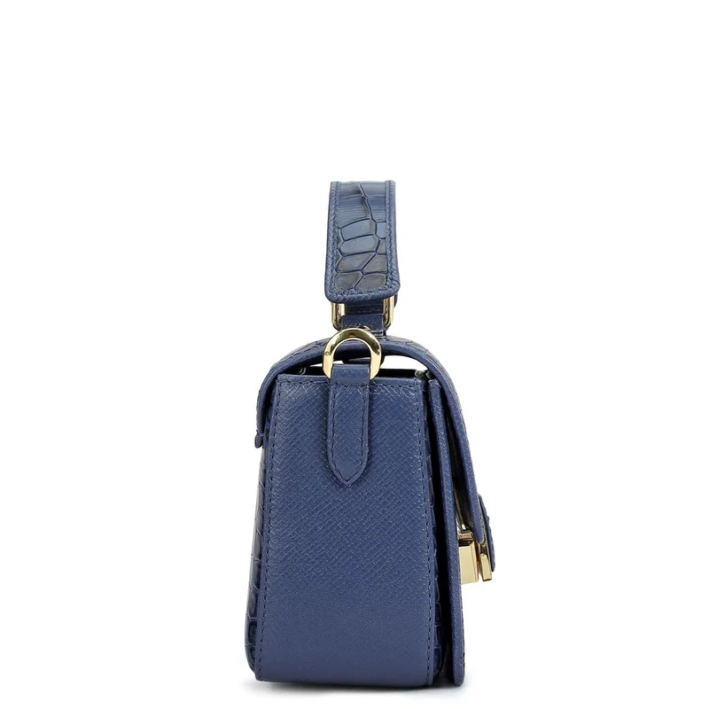 Da Milano Stardust Small Croco Leather Satchel - Stardust for Women | Best Price UAE